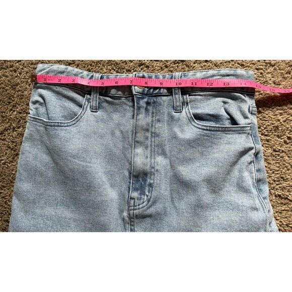 Show Me Your Mumu Long Denim Skirt Front Slit Light Wash Size 27 NWT - Picture 4 of 10